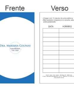 Cartão de Agendamento Angiologia e Vascular