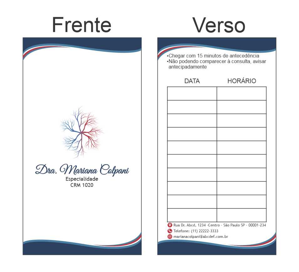 Cartão de Agendamento Angiologia e Vascular - Imagem 3