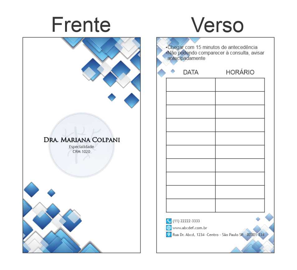 Cartão de Agendamento Angiologia e Vascular - Imagem 5