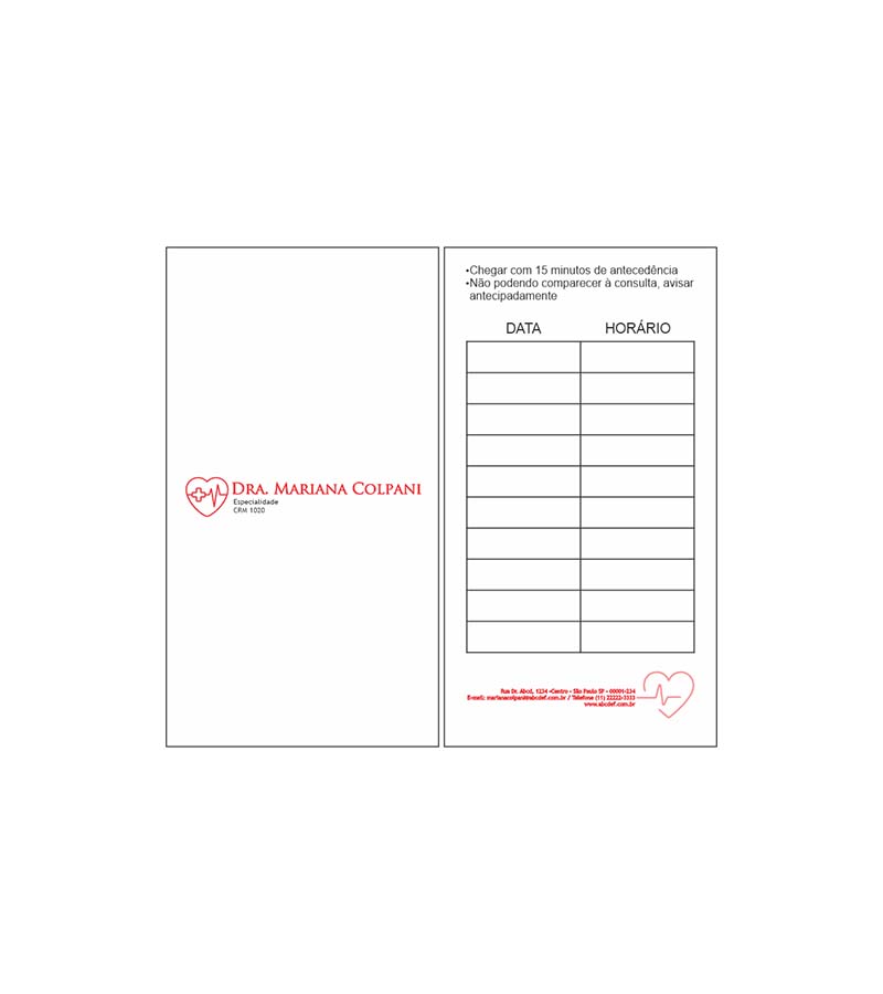 Cartão de Agendamento - Cardiologista - Imagem 2