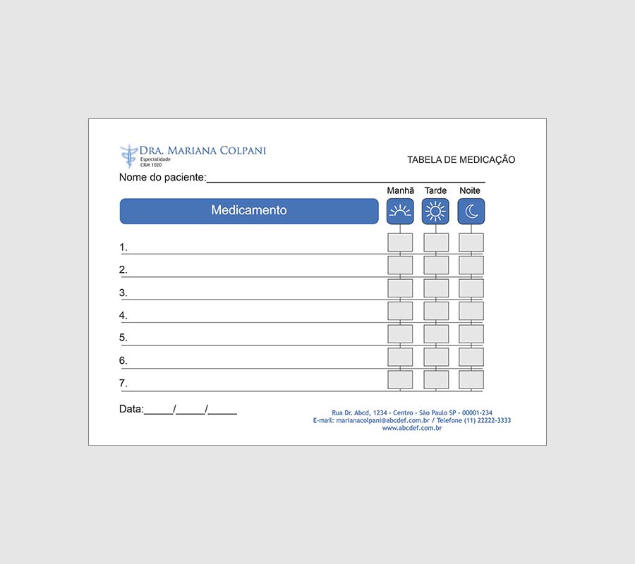 Tabela de Medicação - Cardiologista - Imagem 6