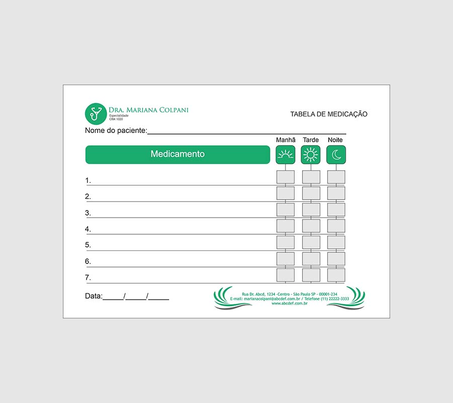 Tabela de Medicação - Cardiologista - Imagem 5