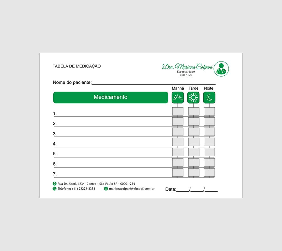 Tabela de Medicação - Cardiologista - Imagem 4