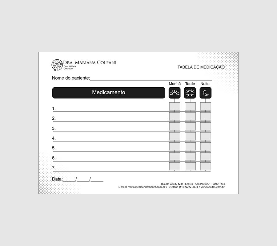 Tabela de Medicação - Cardiologista - Imagem 3