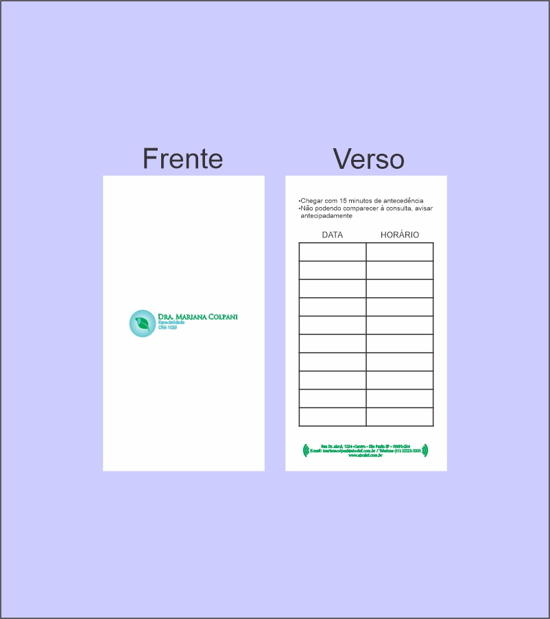 Cartão de Agendamento - Otorrinolaringologia
