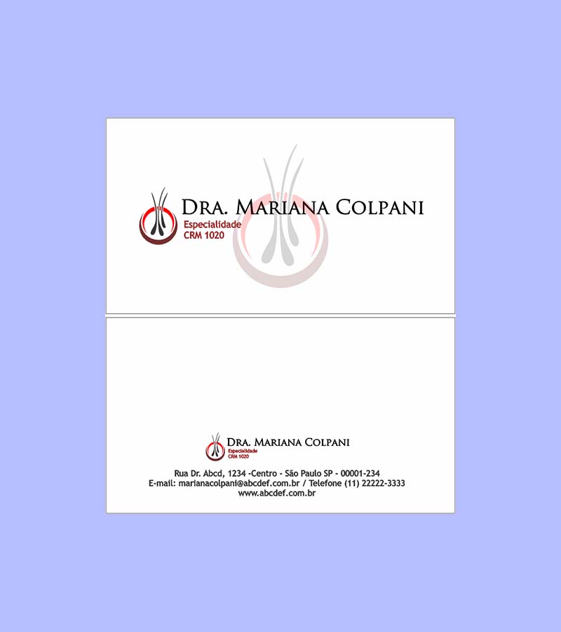 Cartão de Visita - Dermatologia e Estética