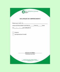 Declaração de Comparecimento - Gastroenterologia
