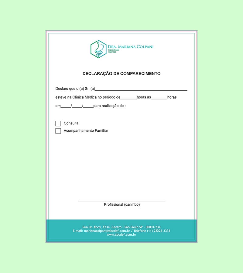 Declaração de Comparecimento - Gastroenterologia - Imagem 2