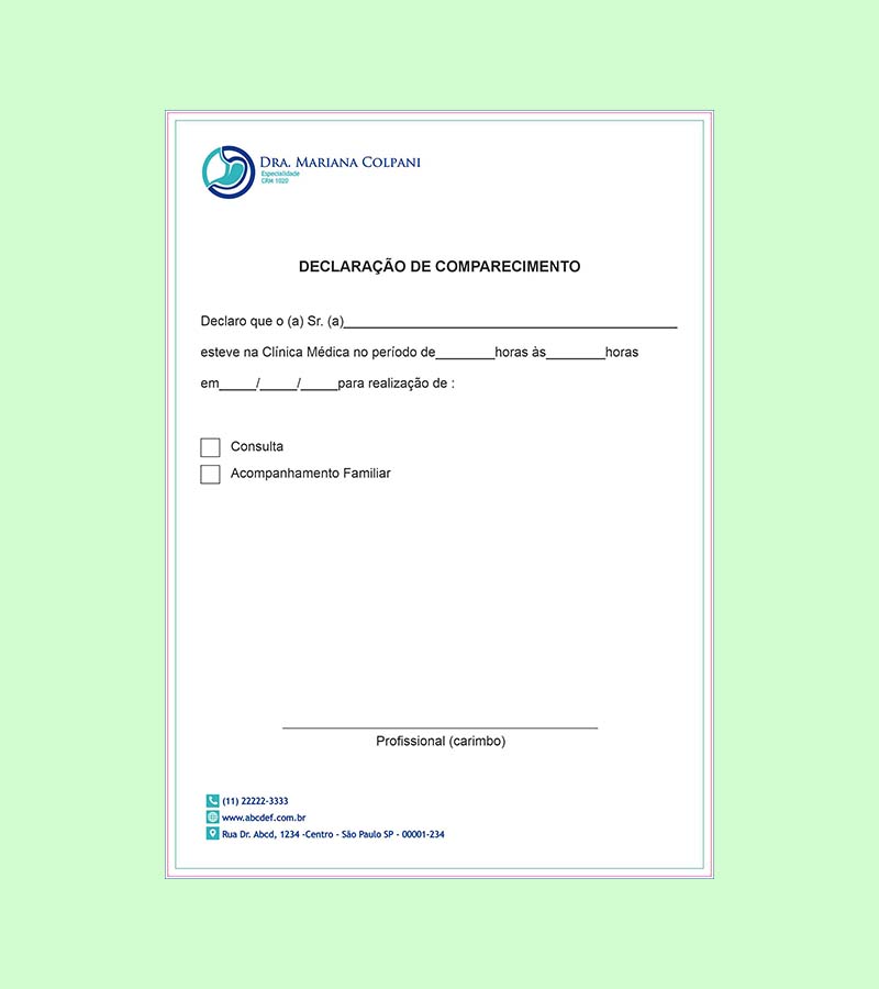 Declaração de Comparecimento - Gastroenterologia - Imagem 4