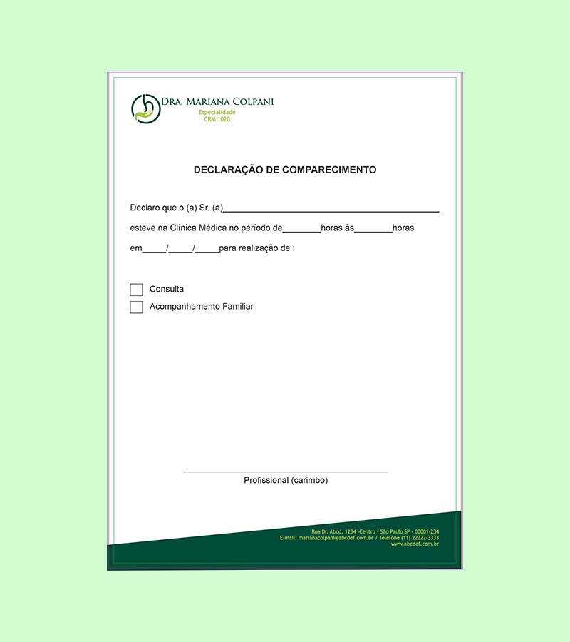 Declaração de Comparecimento - Gastroenterologia - Imagem 5