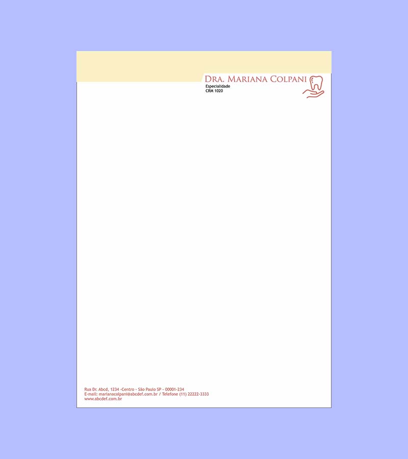 Papel Timbrado 15x21cm - Odontologia - Imagem 2