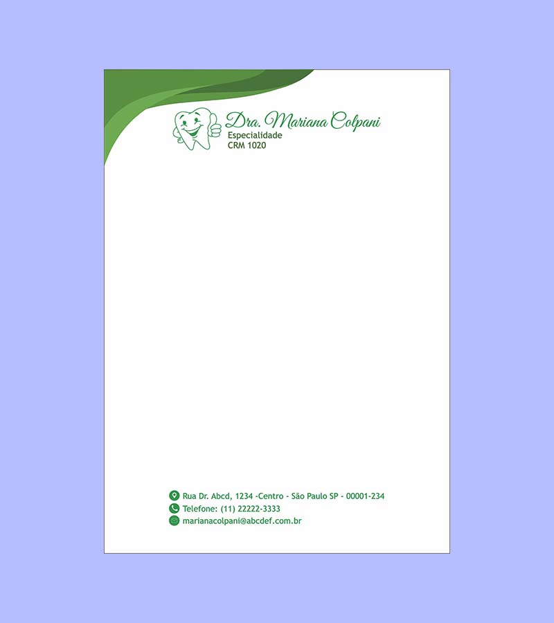 Papel Timbrado 15x21cm - Odontologia - Imagem 3