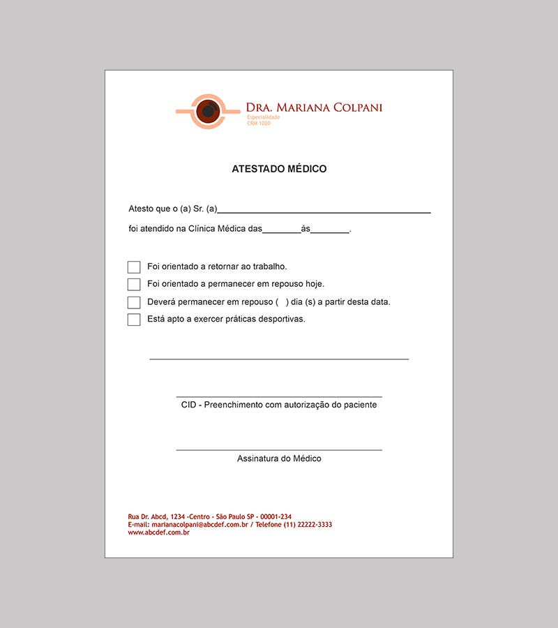 Atestado - Oftalmologia - Imagem 3