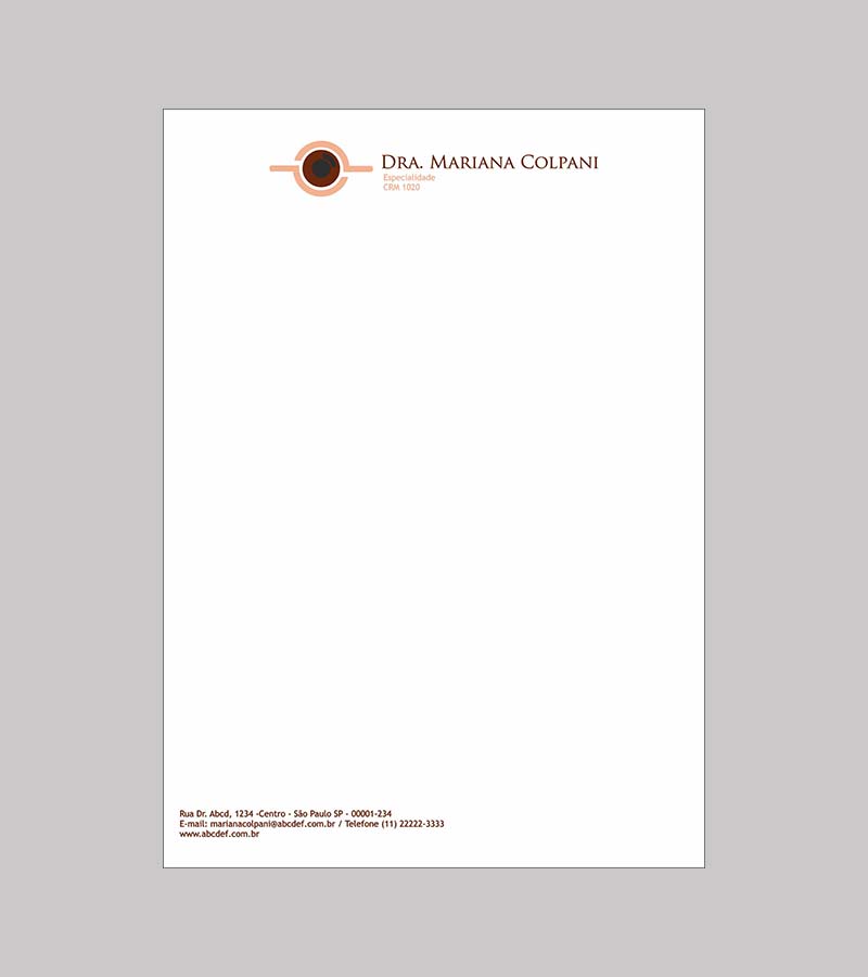 Papel Timbrado 15x21cm - Oftalmologia - Imagem 3