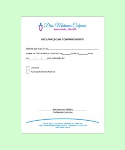 Declaração de Comparecimento - Oncologia