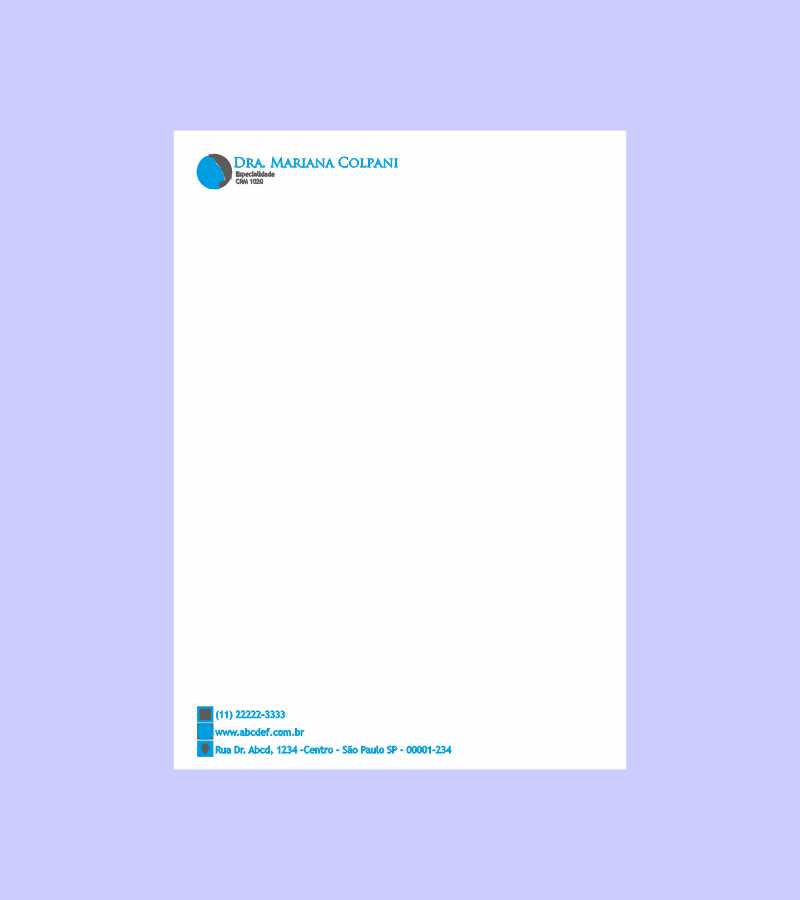 Papel Timbrado A4 - Otorrinolaringologia - Imagem 2