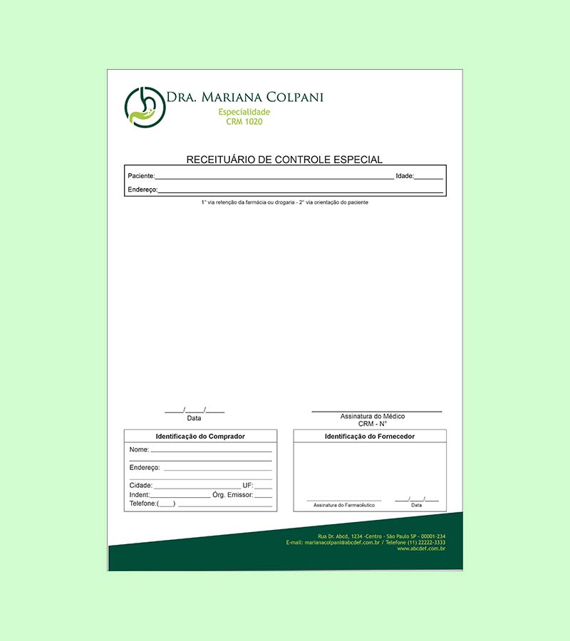 Receituário Controlado - Gastroenterologia