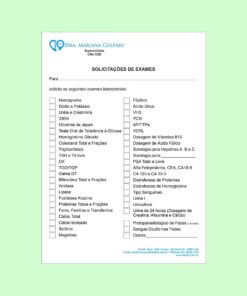 Solicitação de Exames - Fonoaudiologia