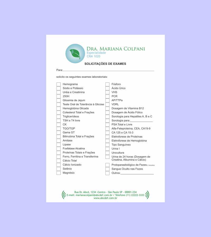 Solicitação de Exames - Otorrinolaringologia