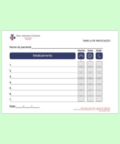 Tabela de Medicação - Endocrinologia